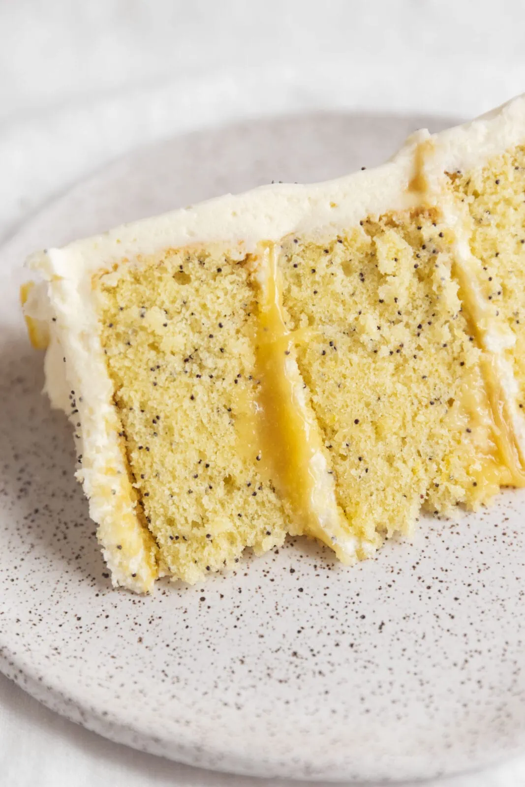 lemon poppy seed cake slice