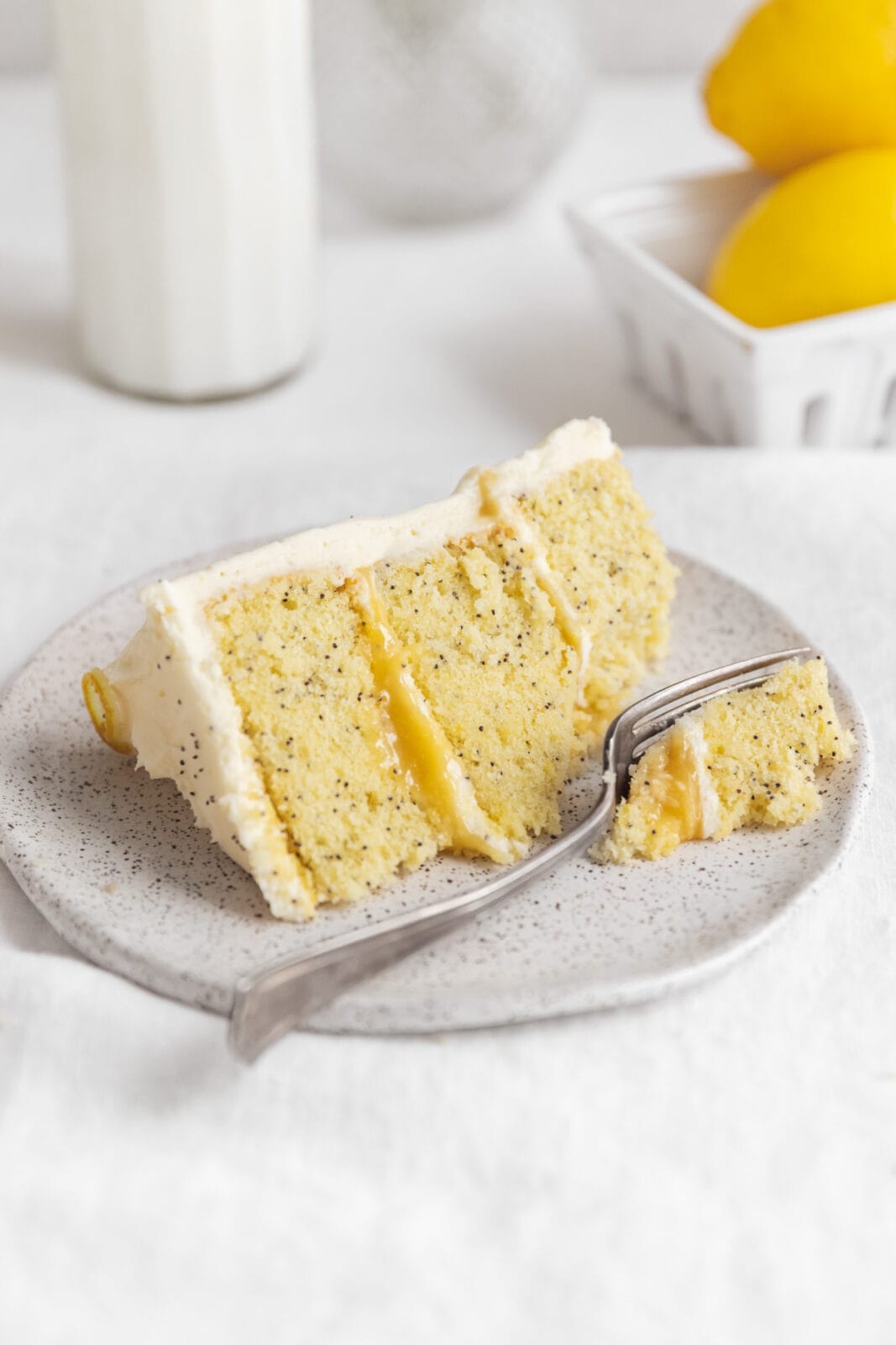 lemon poppyseed cake slice