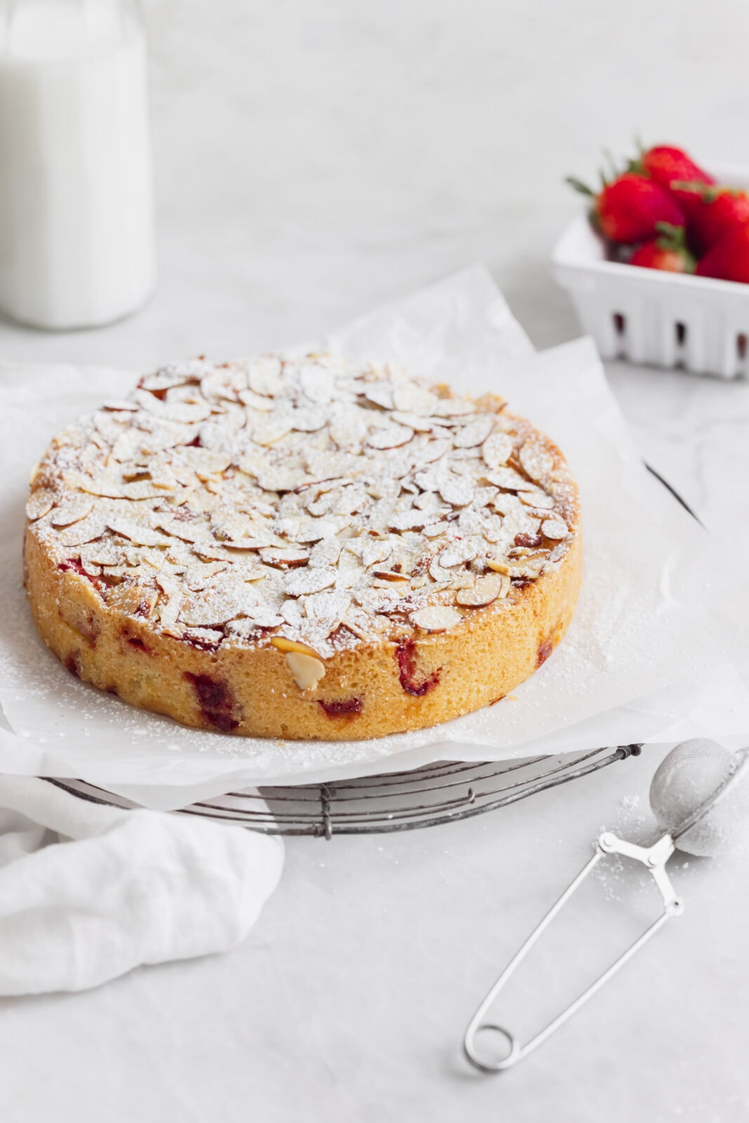 strawberry almond cake
