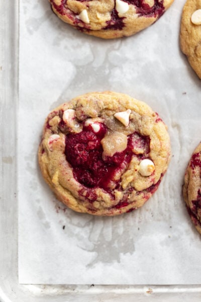 White Chocolate Raspberry Cookies - Broma Bakery