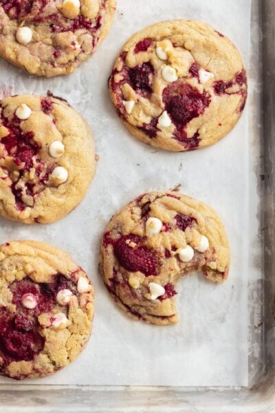 White Chocolate Raspberry Cookies - Broma Bakery