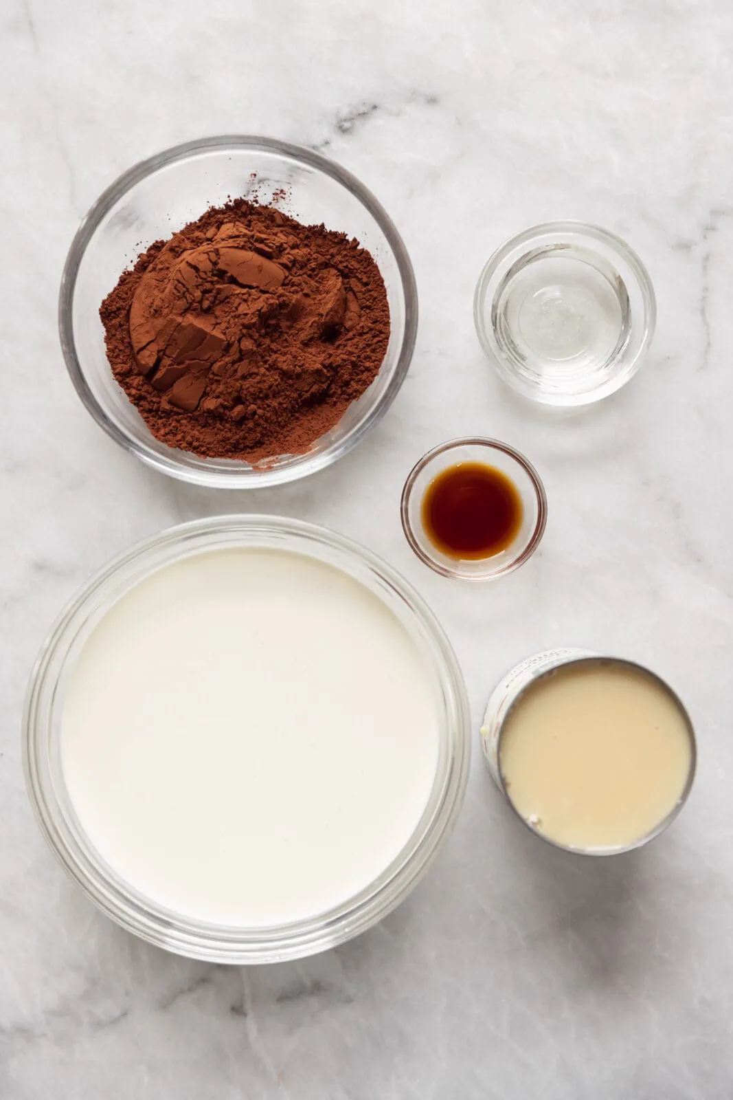 ingredients for no churn chocolate ice cream