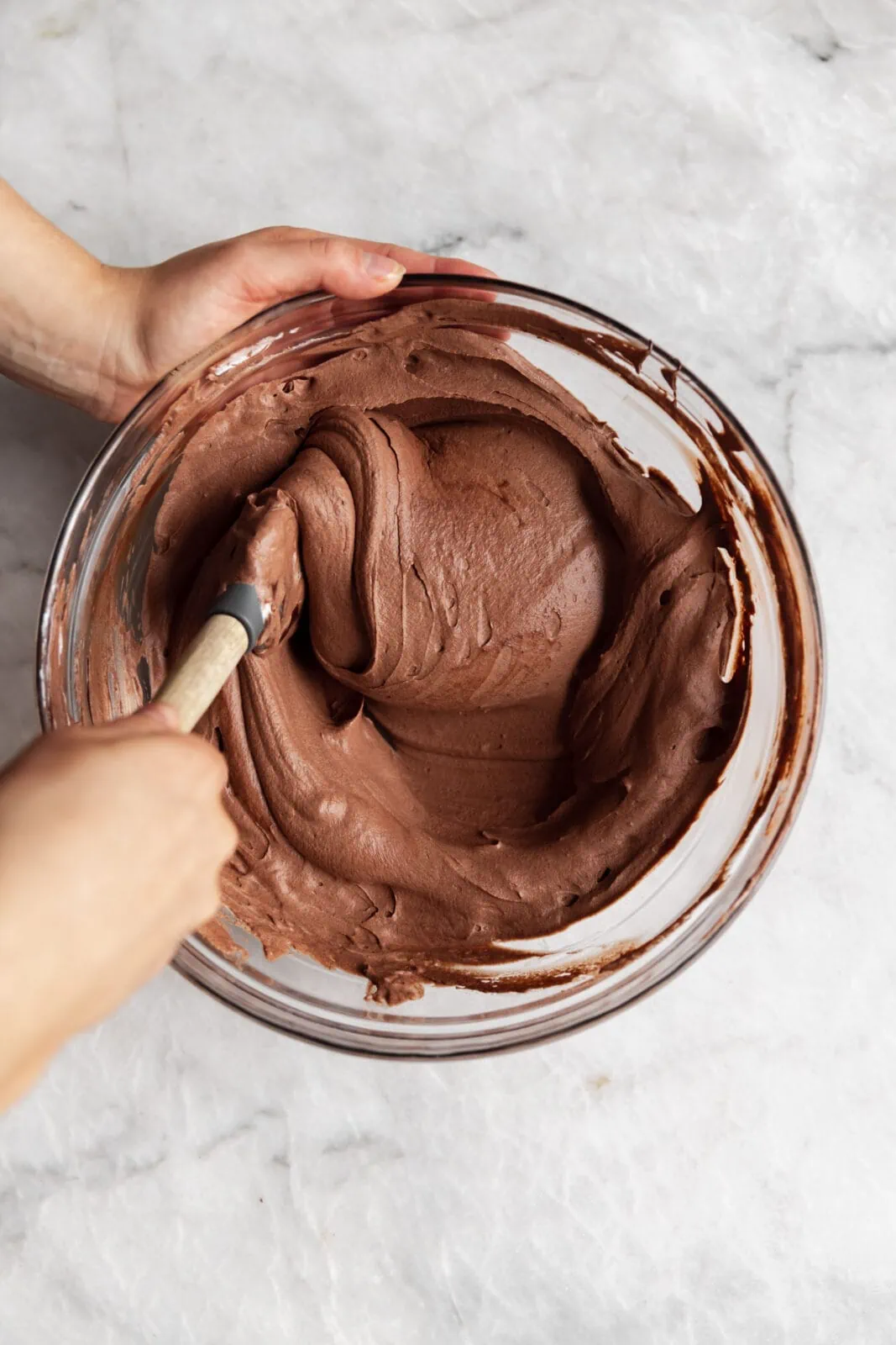 no churn chocolate ice cream in a bowl