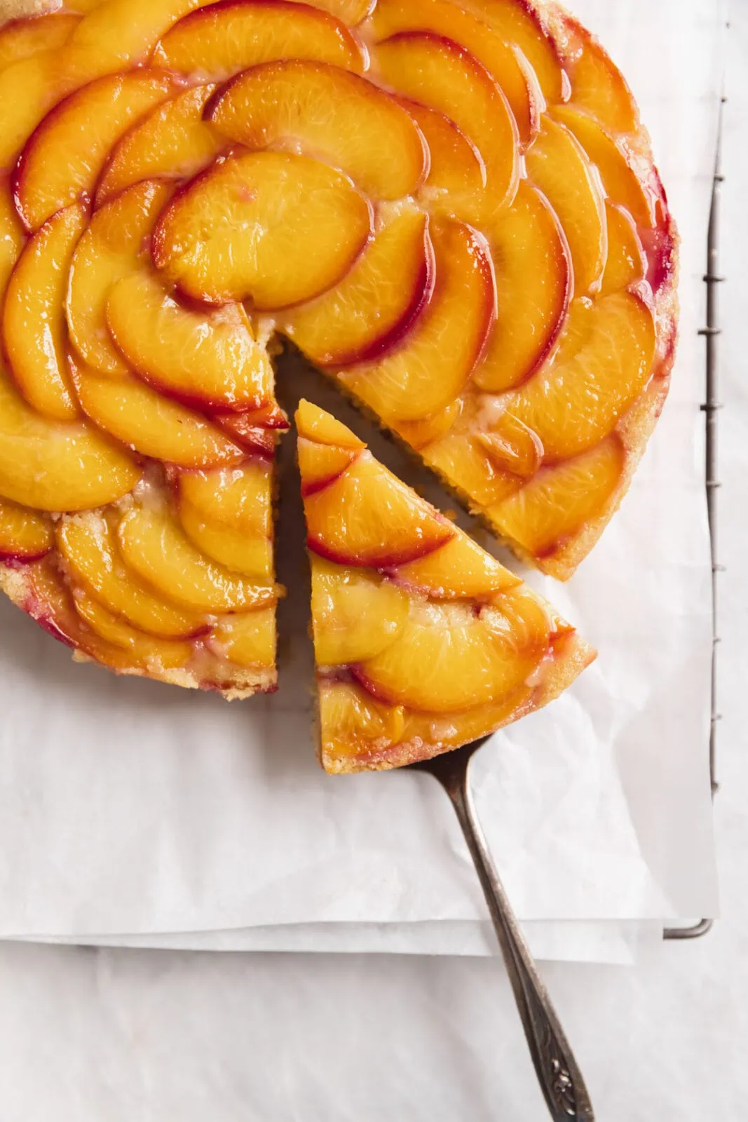 peach upside down cake