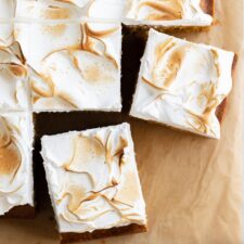 Pumpkin Sheet Cake with Toasted Marshmallow Frosting
