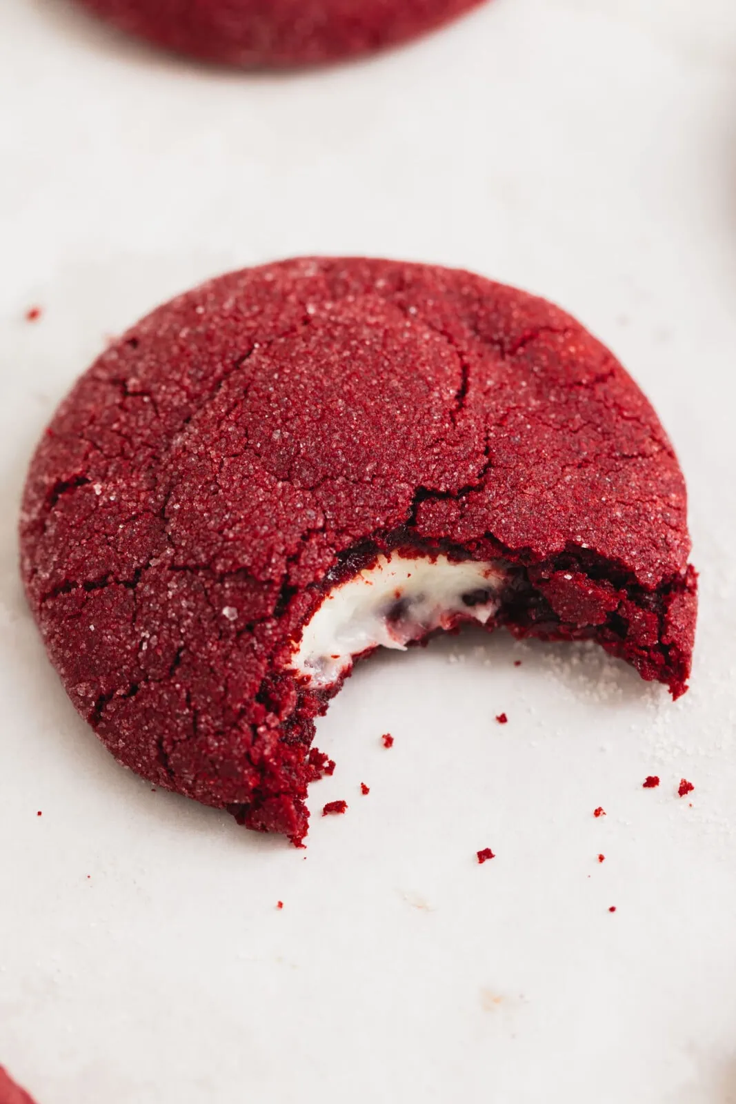 cheesecake stuffed red velvet cookies