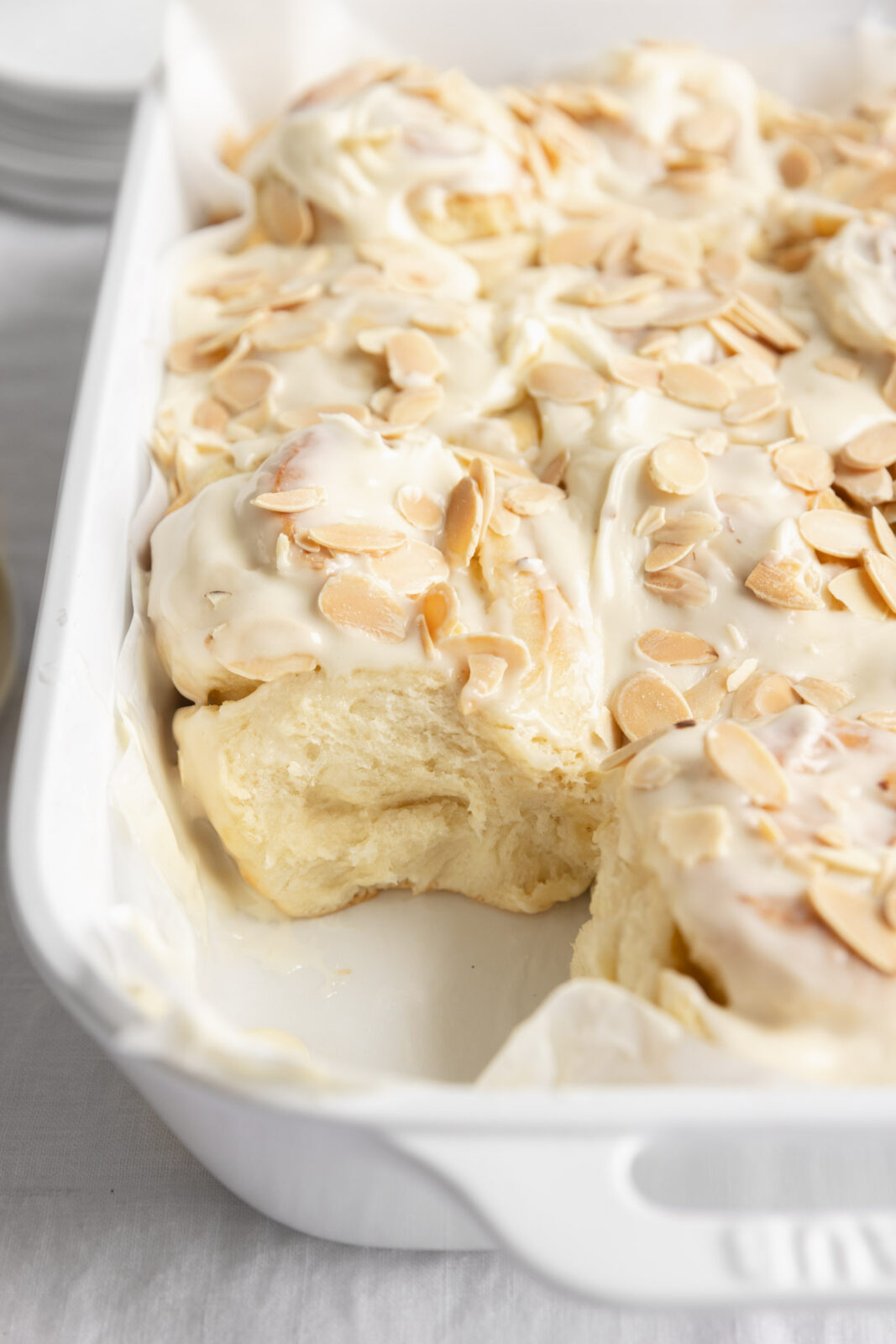 almond sweet rolls with cream cheese frosting