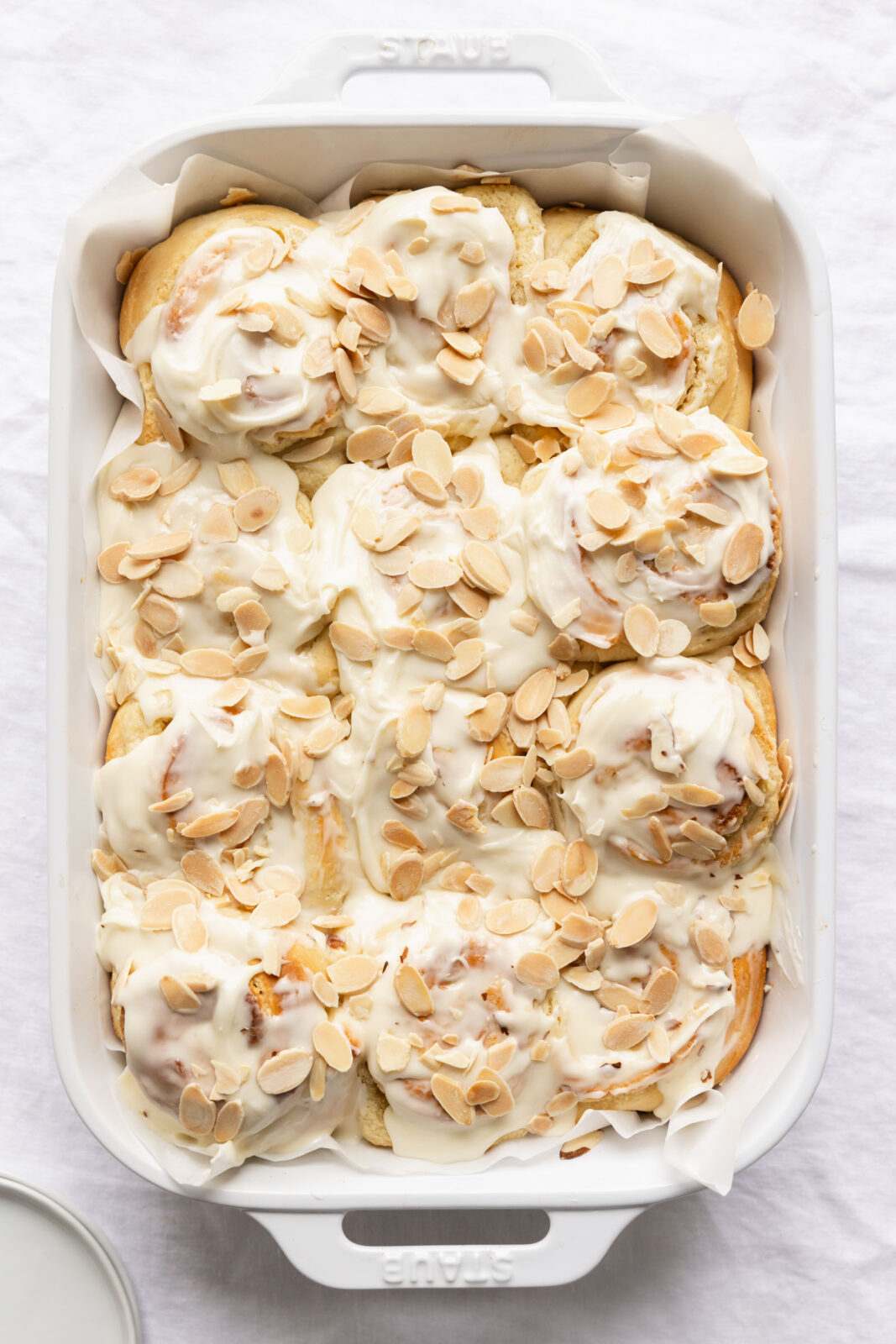 almond croissant sweet rolls with cream cheese frosting