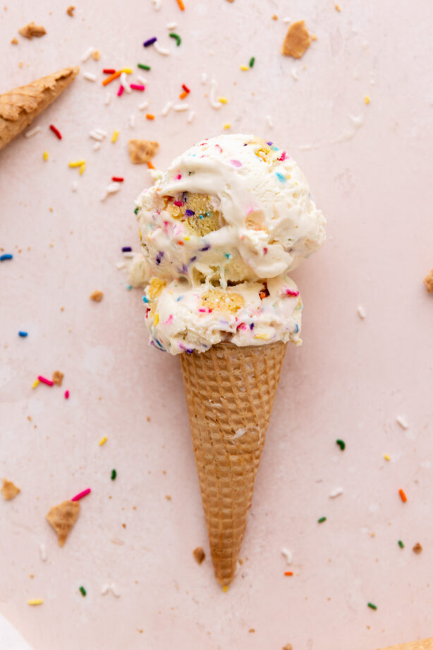 loaded cake batter ice cream