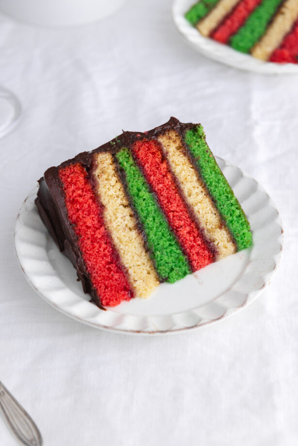 italian rainbow cookie cake