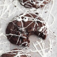 Double Chocolate Spiderweb Cookies