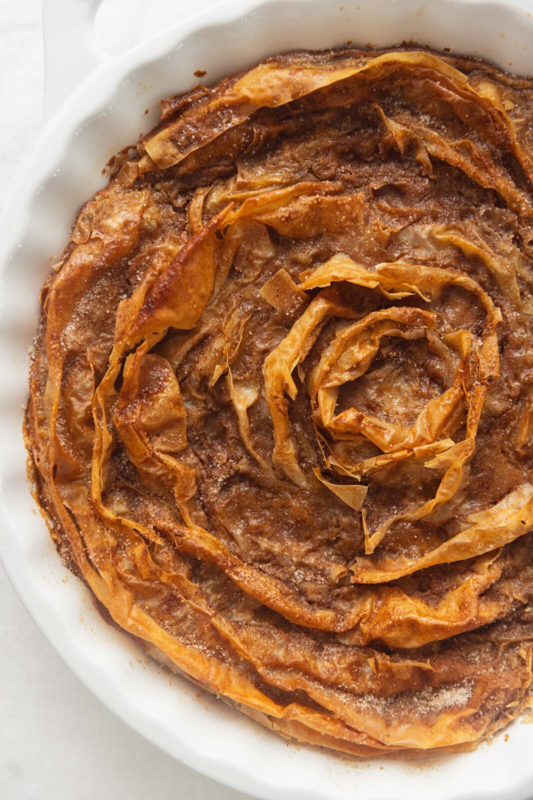 pumpkin spice ruffled milk pie