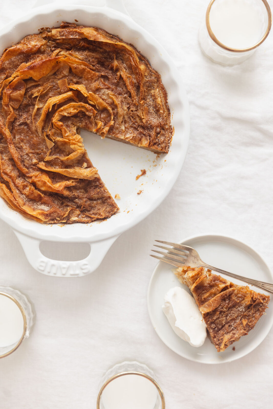 pumpkin ruffled milk pie