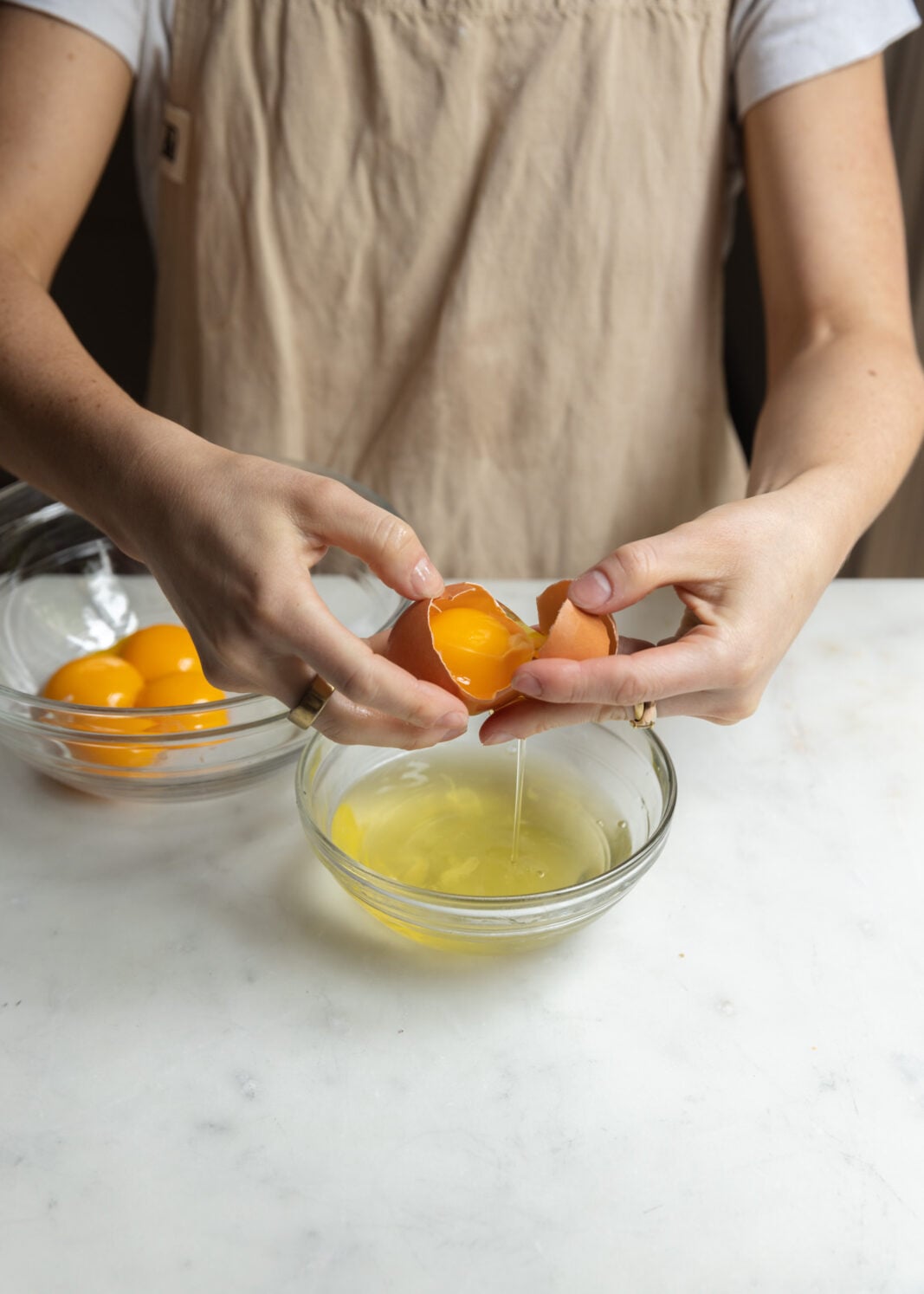 separate egg yolks and whites