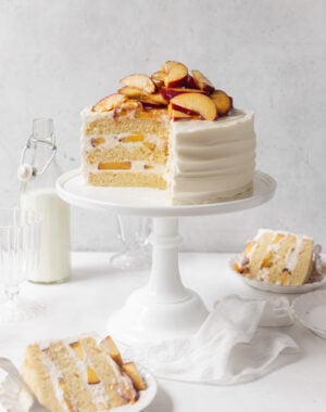 Peaches and Cream Chantilly Cake