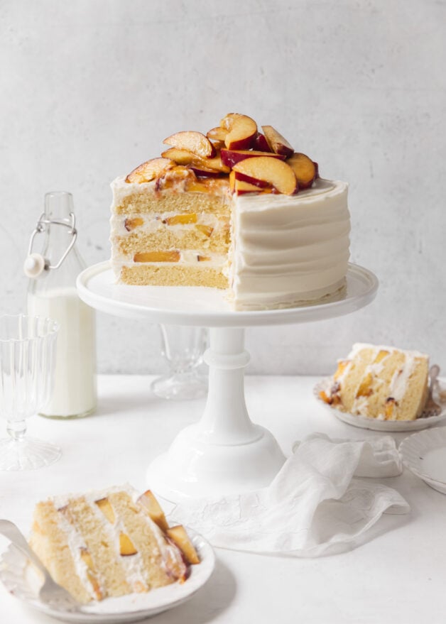 peaches and cream chantilly cake