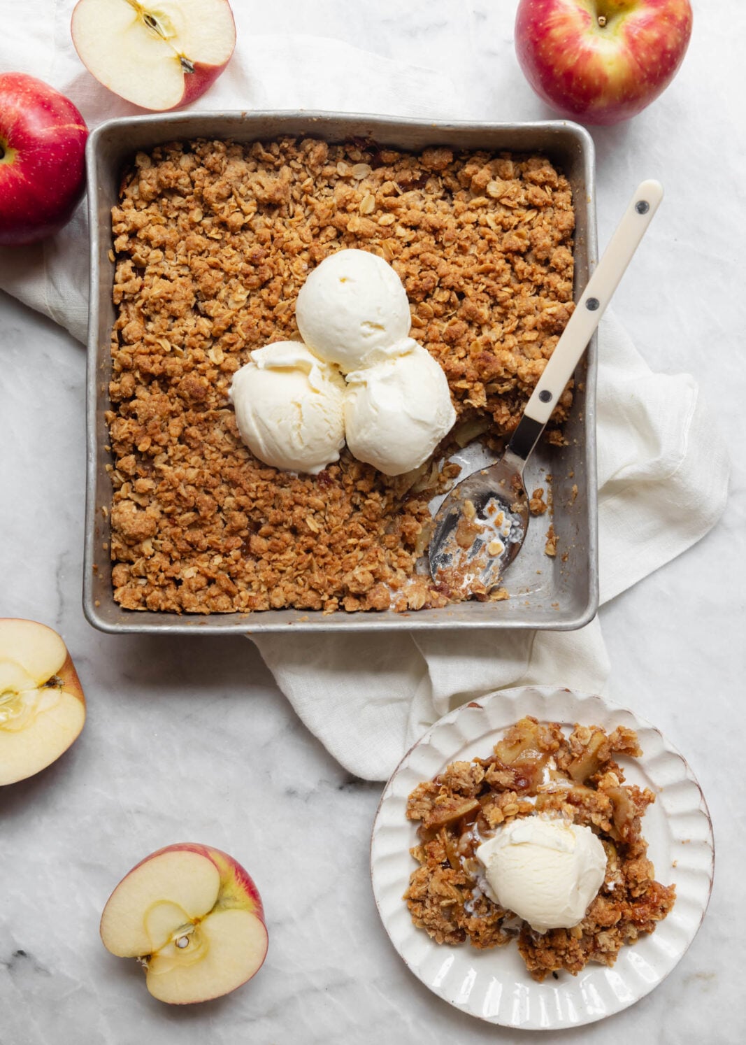 double crumble apple crisp