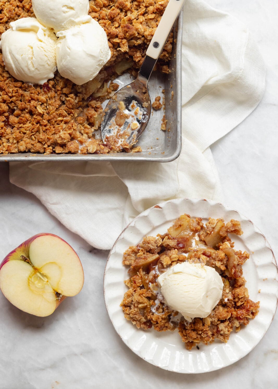double crumble apple crisp