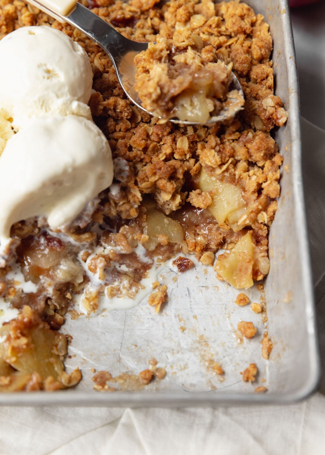 double crumble apple crisp