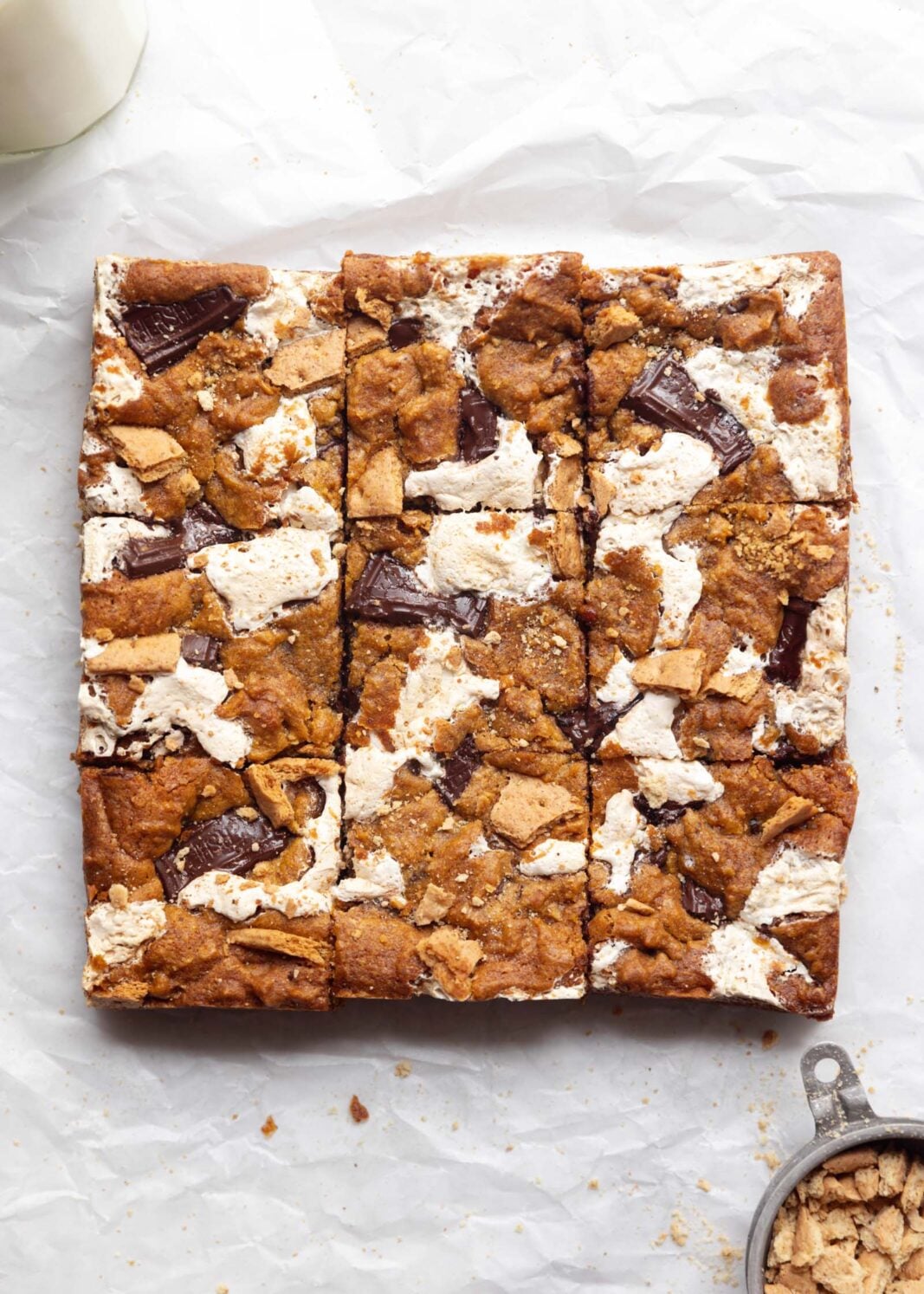 pumpkin s'mores blondies