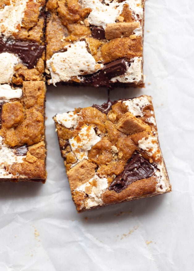 pumpkin s'mores blondies