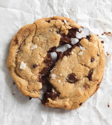 individual chocolate chip cookie